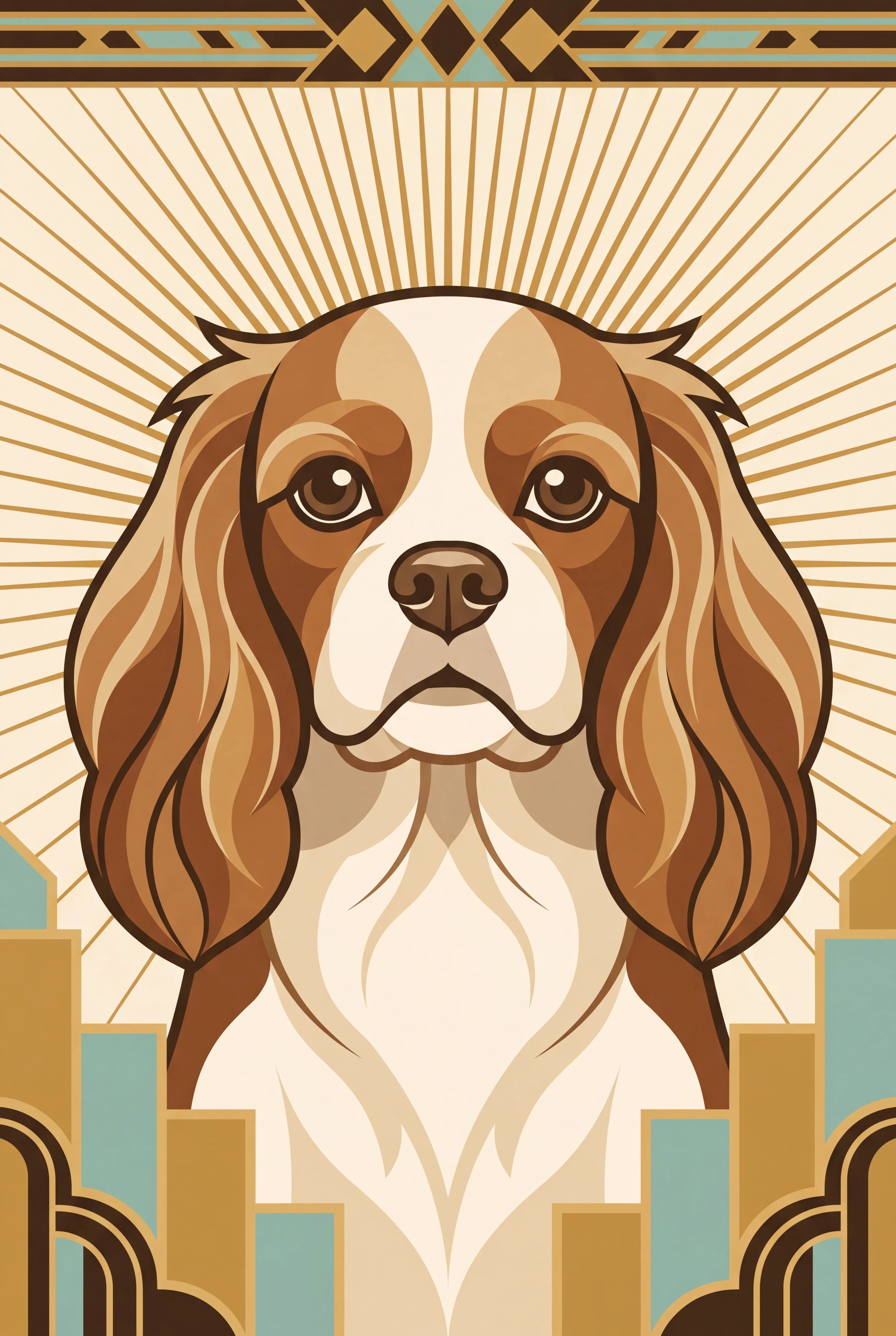 Art Deco Luxe Pet Portrait