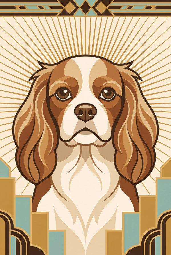 Art Deco Luxe pet portrait style preview