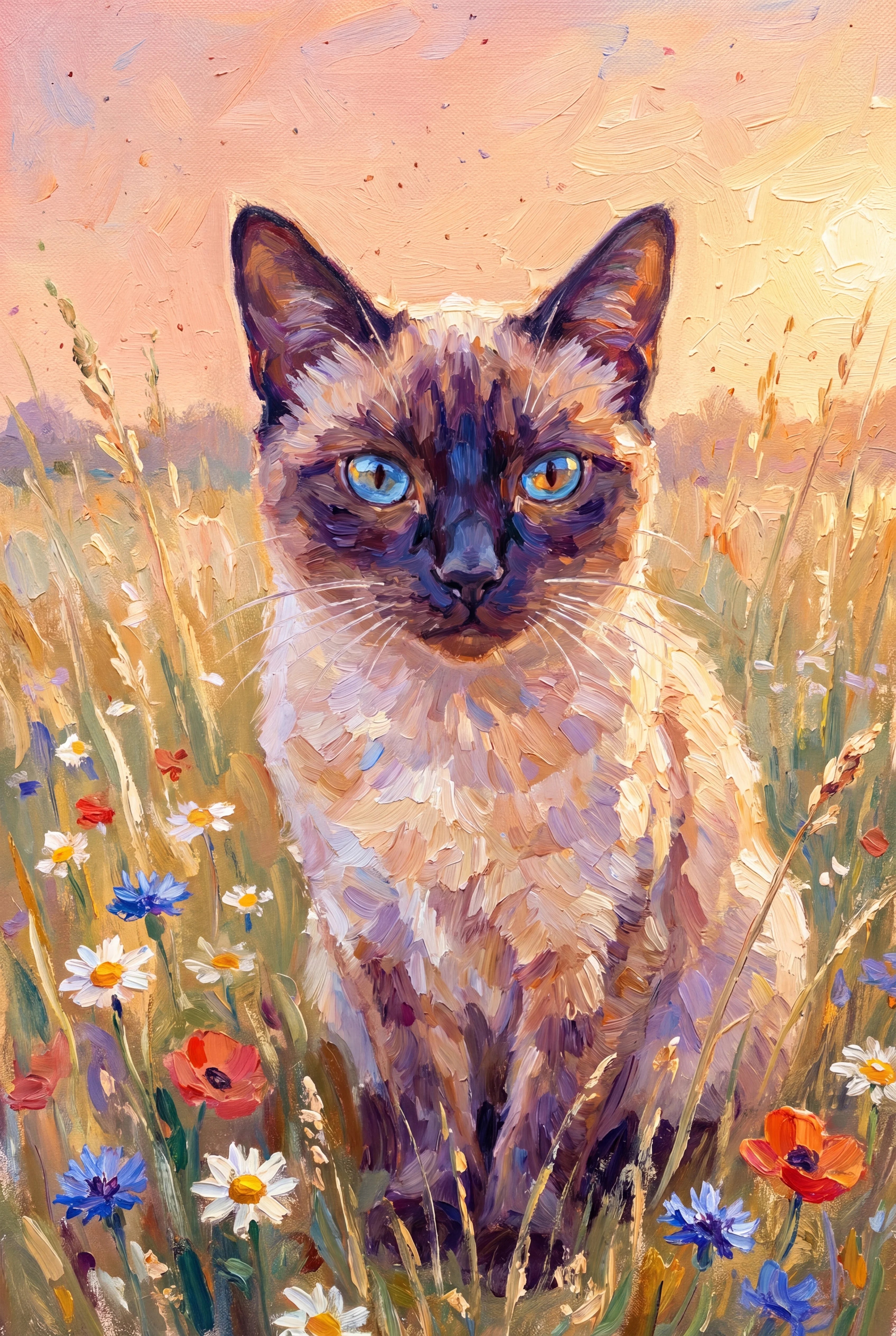 Impressionist Golden Hour Pet Portrait
