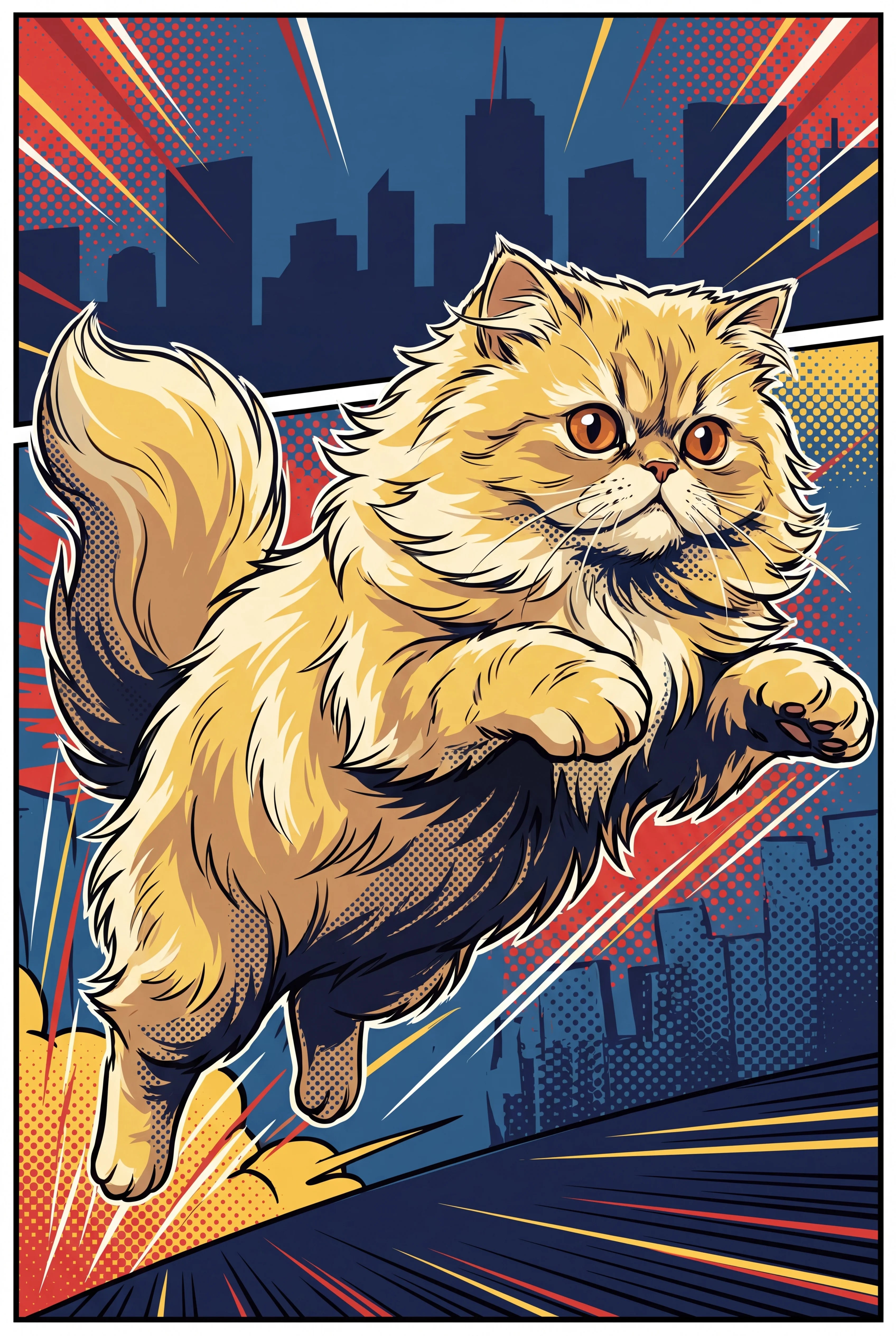 Comic Book Hero Pet Portrait