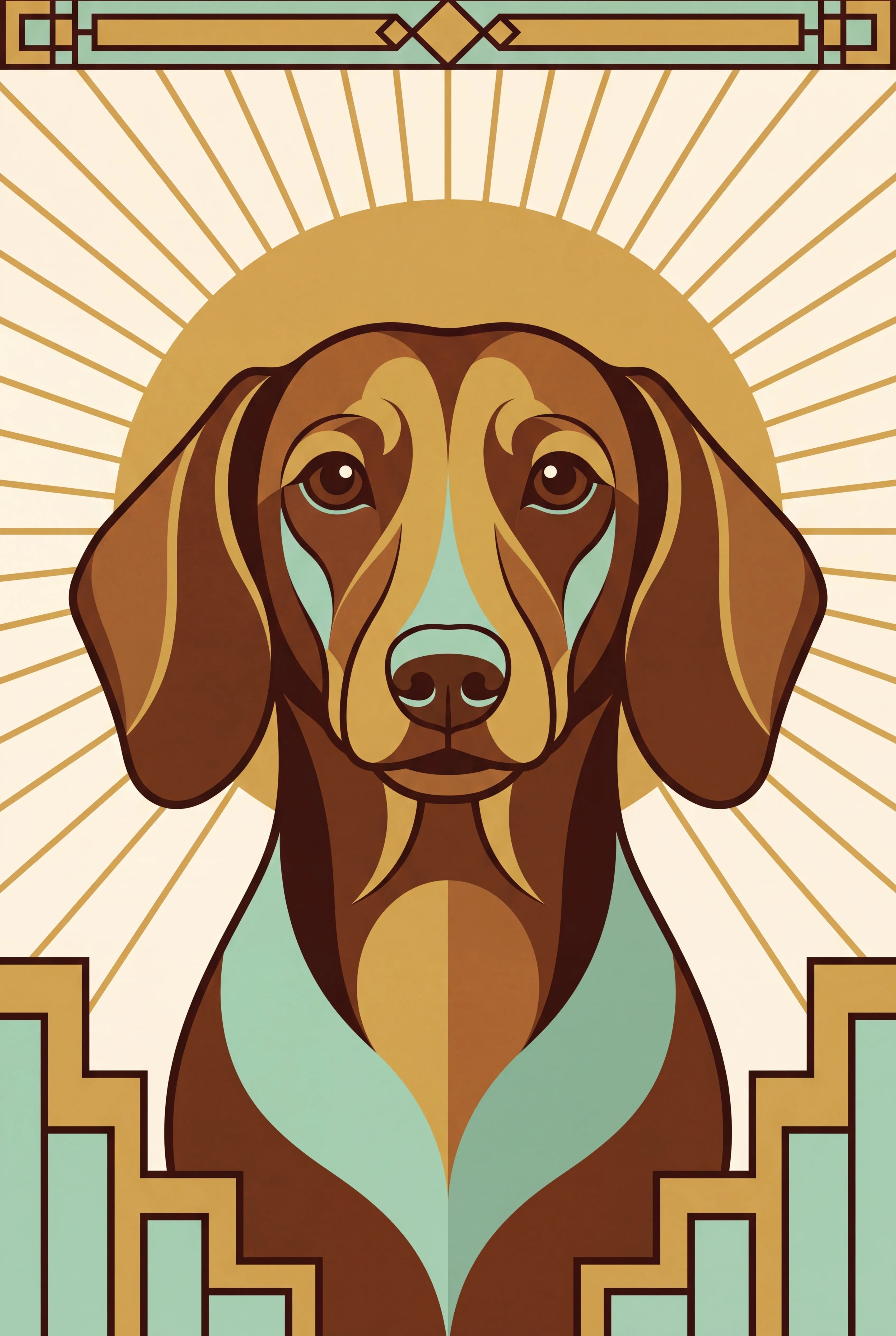 Art Deco Luxe Pet Portrait